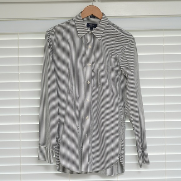 J. Crew Shirts J Crew Thompson Shirtings Wrinkle Free Navy Stripe